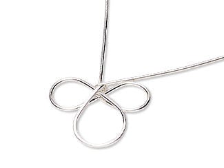 Bigger loop centered under the two previous loops